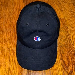Youth unisex black adjustable champion baseball hat